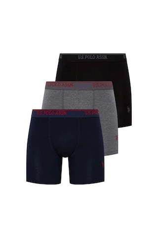 U.S. Polo Assn. U.s Polo Assn. 90005 Erkek Battal 3'lü Boxer-siyah&antrasit&lacivert Siyah - Antrasit Melanj - Lacivert