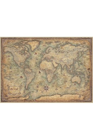 Educa 3000 Parça Dünya Haritası Puzzle - 19567 - Map Of The World