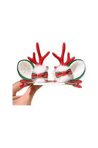 1. Festival Noel Boynuzları Peluş Saç Klipleri - Kadınlar İçin Sevimli Yumuşak Saç Aksesuarları, Eş, Anne, Kız Ve Arkadaşlar İçin Sevimli Parti Kafa Bantları 2. Sevimli Peluş Ren Geyiği Boynuz Saç Diğer