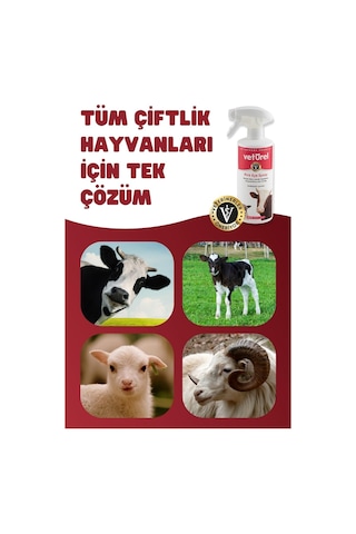Veturel Göz Bakım İnek Koyun Çiftlik Hayvanı Göz Kızarıklığı Mukus Yıkama Spreyi 500 ML