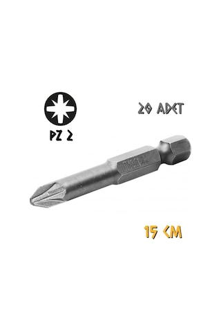 Kupa Tyson Vidalama Ucu Bits Uç - Pz2 Yıldız - 15 Cm. - 20 Adet