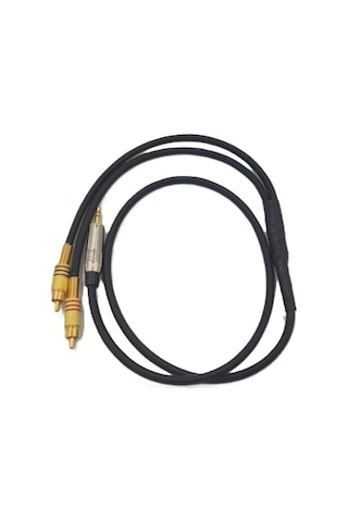 Aux Rca Kablo 2 Metre - %100 Bakır 6mm Kablodan Bir Tarafı Aux Diğer Tarafı Rca Kablo - 2 Metre