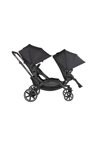Abc Design Zoom2 Coal Travel Set - Özel Seri İkiz Bebek Arabası Siyah Ana Kucaklı Seyahat Seti