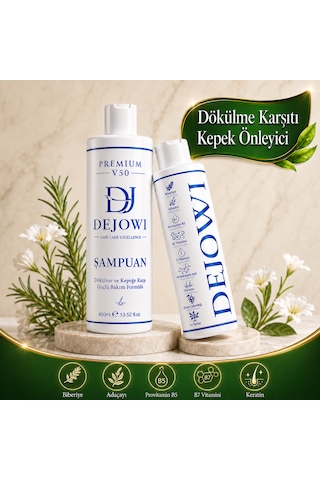 Dejowi V50 Premium Dökülme Ve Kepek Karşıtı Şampuan 400 Ml Sls/sles İçermez Tüm Saçlar