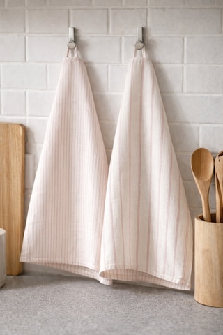 %100 Pamuk Çift Kat Müslin Mutfak Kurulama Bezi 2 Li Set 40x60 Cm Emici Yumuşak Mutfak Havlusu - Elv-mkb Pembe