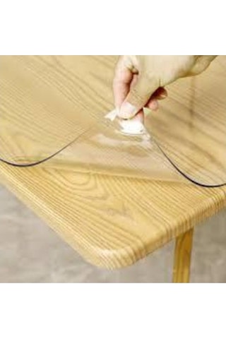 Polset Şeffaf Masa Örtüsü 100Cm X 200Cm 1.4Mm Pvc Masa Örtüsü Kor
