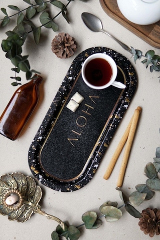 Milano Desenli Baton Metal Tepsi, 16 X 35 Cm