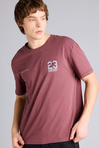 Defacto Regular Fıt Baskılı Kısa Kollu Tişört G3214ax26spbr494 Bordo-br494