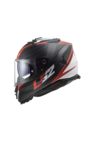 Ls2 Storm 2 Nerve Fullface Motosiklet Kaskı Mat Siyah - Kırmızı