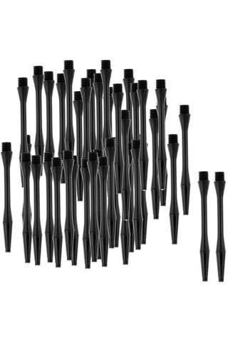 Homyl 60 Adet 54mm Konu Plastik Yeniden Oluklu Dart Milleri Siyah
