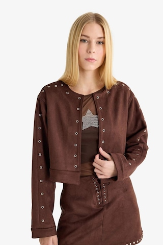 Defacto Coool Crop Süet Ceket G2625ax25aubn142 Kahve-bn142
