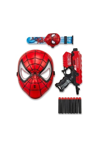 Harekete Geç, Dünyayı Kurtar Spider-man Maske, Saat Ve Dart Tabancası Seti