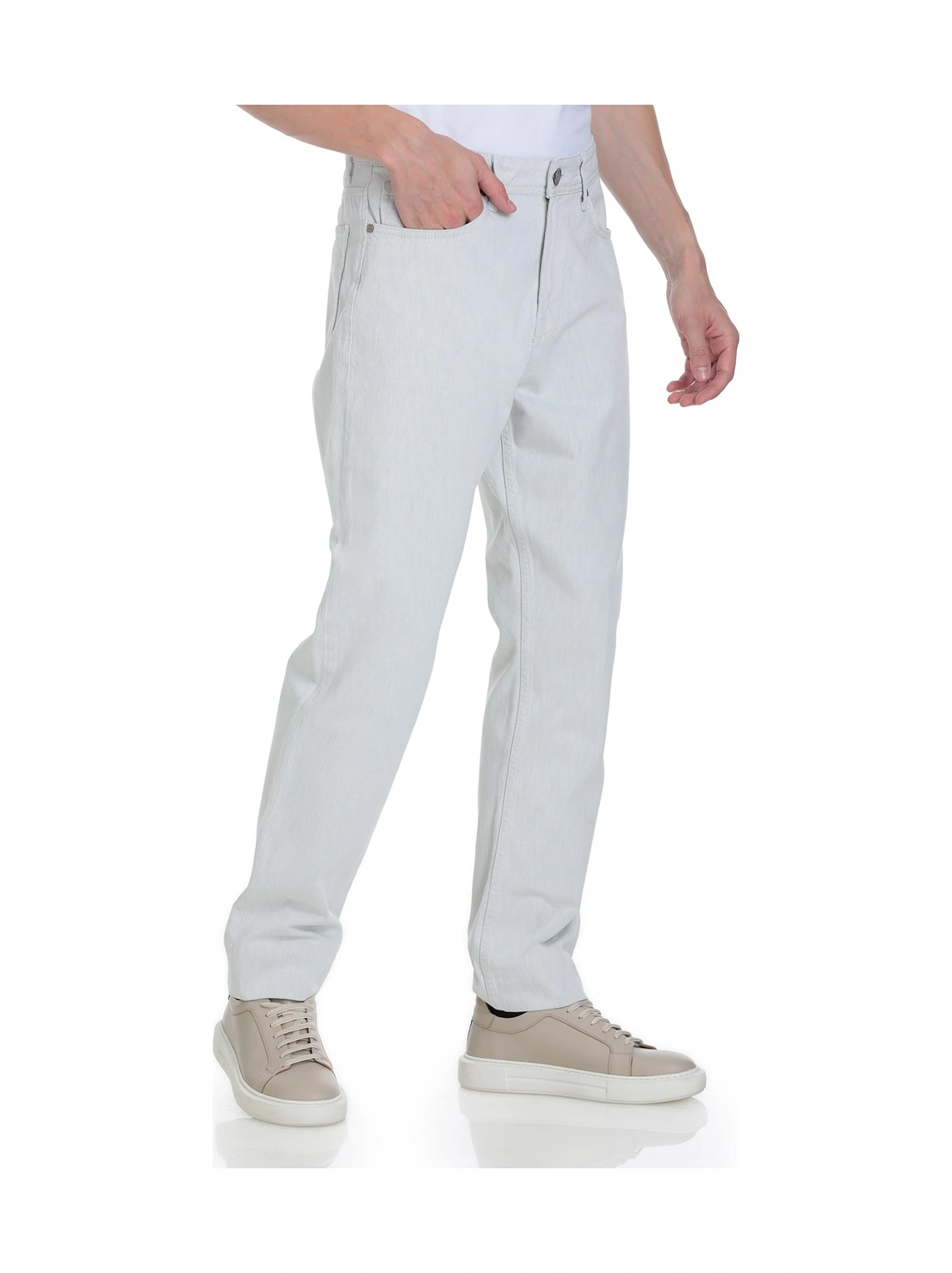 Hatemoğlu Taş Regular Fit 5 Cep 100% Pamuk Kot Pantolon Taş
