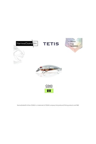 Nanıwaosakashı Tetıs 50mm 4.5g Sınkıng Maket Balık