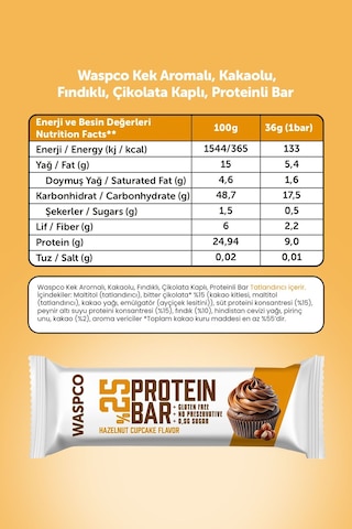 Waspco Bitter Çikolata Kaplı Protein Bar Tanışma Paketi 3 Çeşit