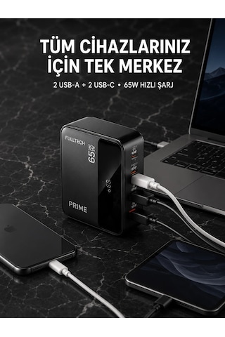 Znv Zenvia Mey İthalat 4 Portlu Gan Masaüstü Hızlı Şarj İstasyonu Znv2025 Cmn