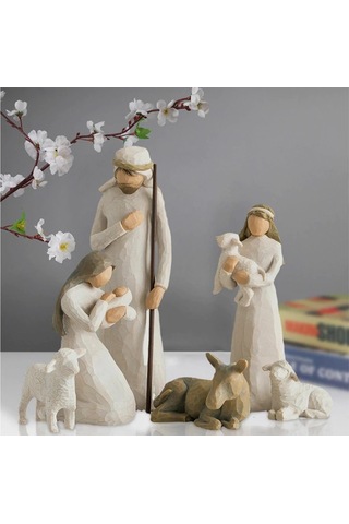 6 Parça El Yapımı Doğuş Sahneli Noel Dekorasyonu, Evinizi Şık Hale Getirin Ve Sevdiklerinize Hediye Edin