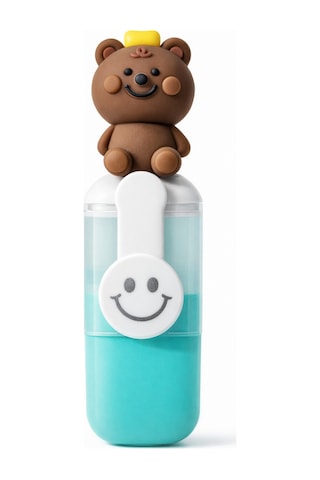 Sevimli Mini Fosforlu Keçeli Kalem-6lı Set-mini Ayıcık Başlıklı-fosfor03