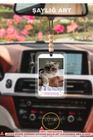 Kişiye Özel Fotoğraflı Minik Dostunuz Araç Dikiz Ayna Süsü Sevgiliye Hediyelik Aksesuar