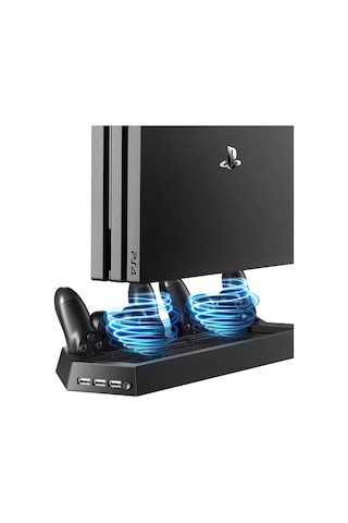 Ps4 Fat-ps4 Slim-ps4 Pro Joystick Kol Şarjlı Multifonksiyonel Fanlı Dikey Stand