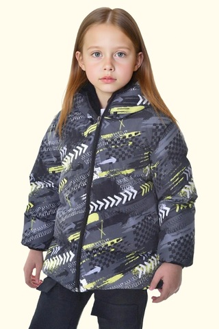 Kız Çocuk Dijital Desen Polar Su Ve Rüzgar Geçirmez Kapüşonlu Şişme Kışlık Mont Sarı