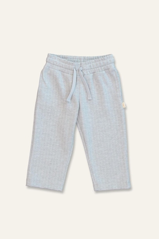 Erkek Bebek Cepli Örme Pantolon - Gri Gri