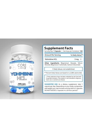 Core Labs Yohimbine Fat Burner 5 Mg 100 Caps