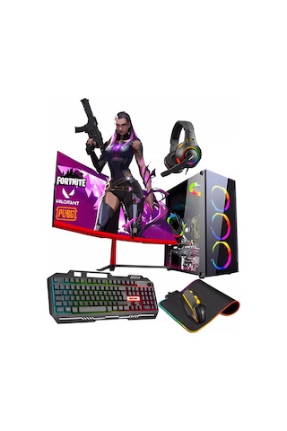 CacheX RX44 Pro i5-3470 16 GB 1 TB HDD+240 GB SSD GT730 23.8" Dos Masaüstü Oyuncu Bilgisayarı