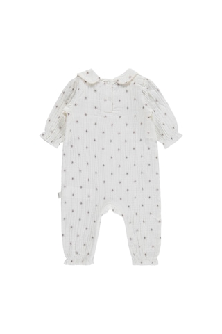 Civil Baby Yıldız Empirme 3-12 Ay Tulum - Kahverengi Acı Kahverengi