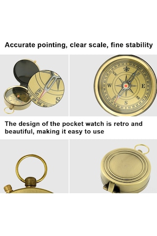 Yaozixa Retro Gümüş Çelik Konpas - Doğru Yön Belirleyici, Dayanıklı Metal, Kamp Ve Yürüyüş İçin