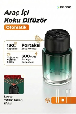 Yıldızlı Gökyüzü Cam Akıllı Araç Aroma Difüzörü Usb Powered Sessiz Aromatik Hava Ferahlatıcı 2 Adet