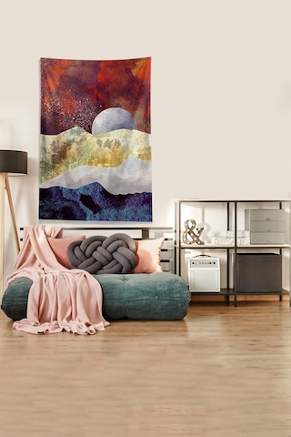 Pelangi Kızıl Ayın Serüveni Leke Tutmaz Kadife Kumaş Duvar Örtüsü Duvar Halısı Tapestry Dwll333, 70 X 100 Çok Renkli