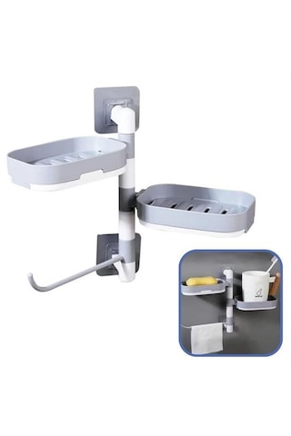 Lunaev Çoklu Sabun Tutucu Fonksiyonel Banyo Sabunluk 12 Izgara