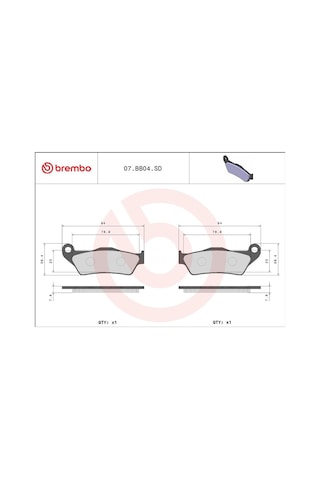 Brembo Off-road Sınter Ön Fren Balatası Ktm/husq/gasgas 181r 07bb04sd