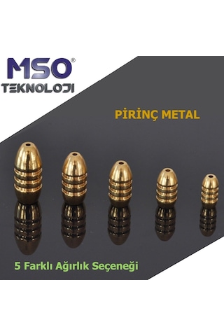 MSO VIP Kalite Olta Balıkçılık LRF Misina Mermi Tip Ağırlık