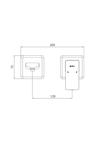 Eca 102167621C1-KK Royal Ankastre Sıva Üstü Çift Rozet Lavabo Bataryası Mat Siyah