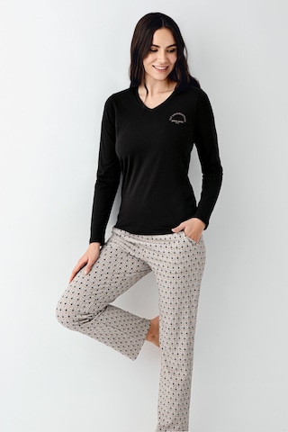 Pierre Cardin Kadın Siyah Pijama Takımı Pc9101-s-v1 Siyah