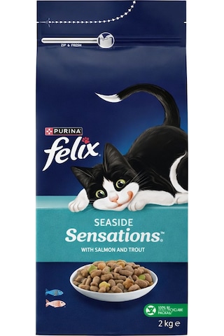 Felix Seaside Somonlu Sebzeli Kuru Kedi Maması 2 Kilogram