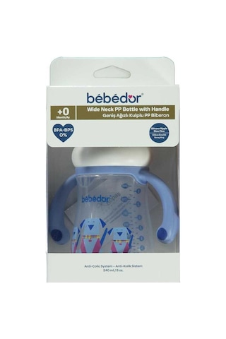 Bebedor Geniş Ağızlı Kulplu Pp Biberon 240 ML 99322 Çok Renkli