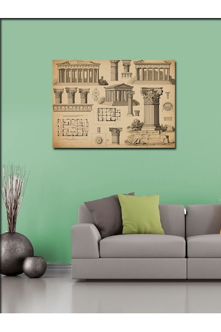 Kanvas Tablo Antik Yunan Mimarisi 100cmx140cm