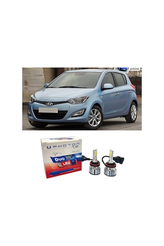 Hyundai İ20 Led Xenon Uzun + Kısa Far Ampulü H4 Duo Yeni Seri Beyaz 2009 - 2014
