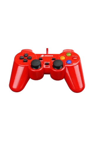 Gamebooster Gb-j101r Kırmızı Kablolu Titreşimli Gamepad Pc Uyumlu