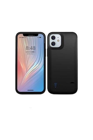 Apple Uyumlu iPhone 12 Kılıf Şarjlı Standlı Harici Batarya 5000 Mah