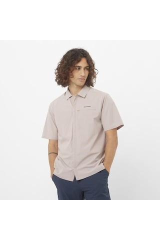 Salomon Xplration Ss Shirt M Erkek Gömlek-29653 Krem