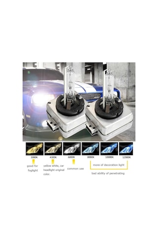 D1S 4300K +%50 Fazla Işık Xenon Ampul (Gün Işiği) Garantili