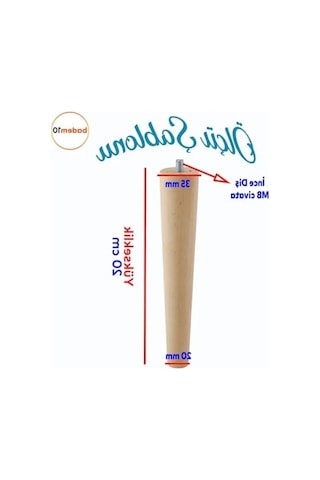 Ahşap Mobilya İçin 20 Cm M8 Civatalı Set - 8'li Abanoz