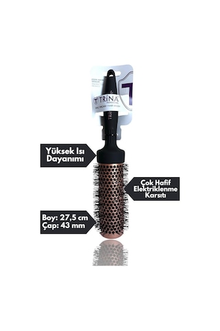 Trina Diva Yuvarlak Termal Fön Fırçası 43 Mm Çap 06