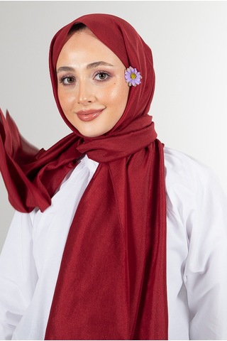 Harem Scarf Brisa Vual Şal Bordo Çok Renkli