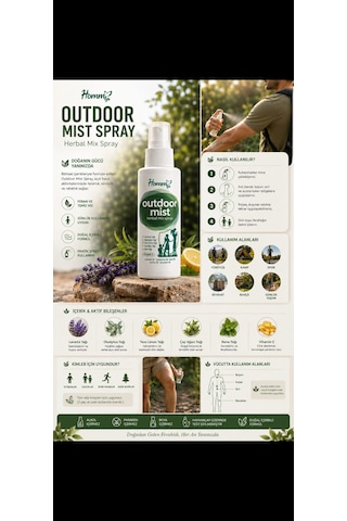 Herbal Outdoor Mist Sprey Sinek Ve Haşere Kovucu Sprey 100 ML