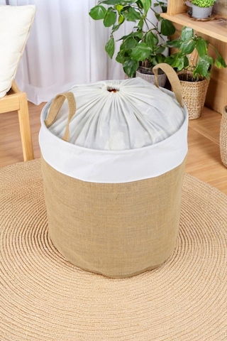 İronika Jüt Dolap İçi Organizer Oyuncak Kutusu Eşya Çamaşır Saklama Sepeti Düzenleyici Kutu 2li Set Kahverengi